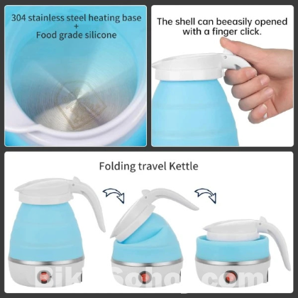 Foldable Travel Electric Kettle-blue Color
